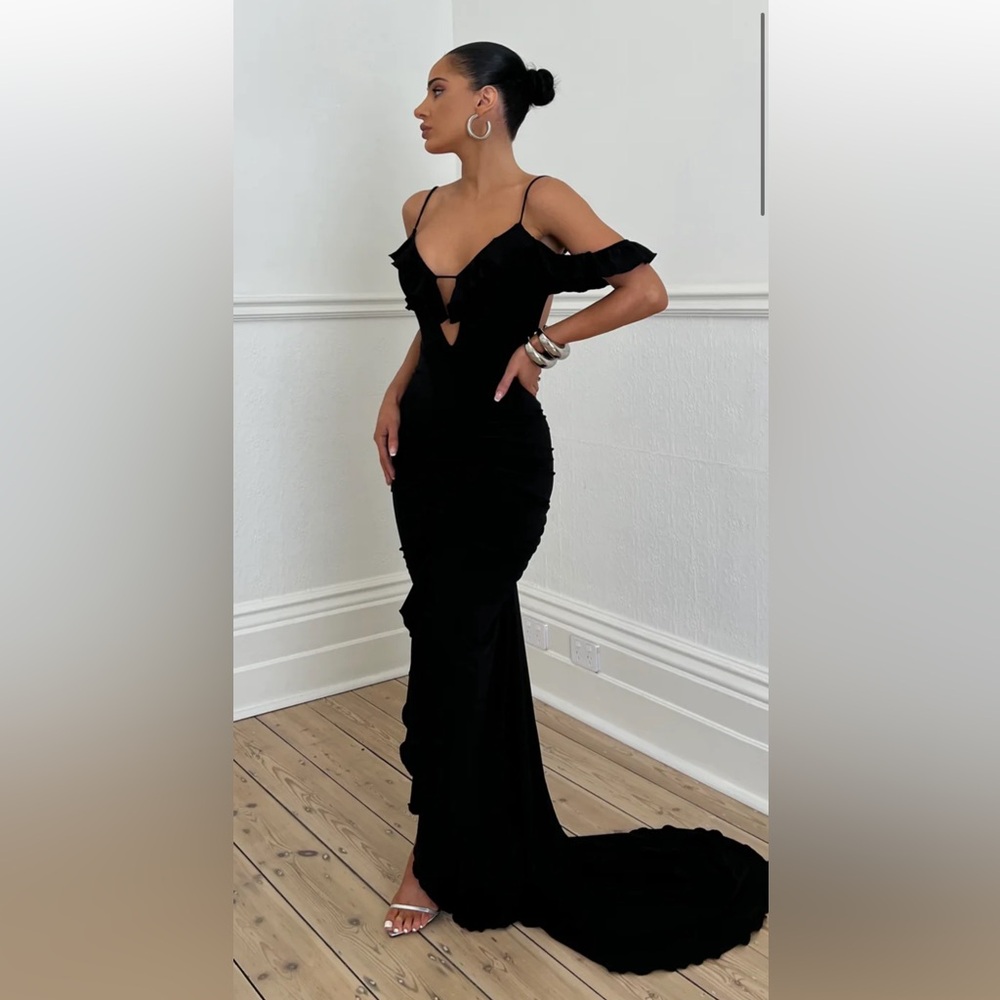 Black gown Black maxi dress MELANI THE LABEL